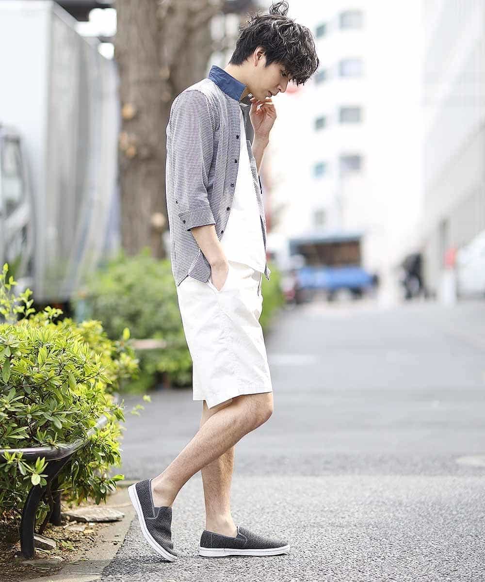 MKBHJ68130 MK MICHEL KLEIN HOMME(MKミッシェルクランオム) シャツ／チドリサッカーリンクス ブルー