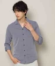 MKBHJ68130 MK MICHEL KLEIN HOMME(MKミッシェルクランオム) シャツ／チドリサッカーリンクス ネイビー