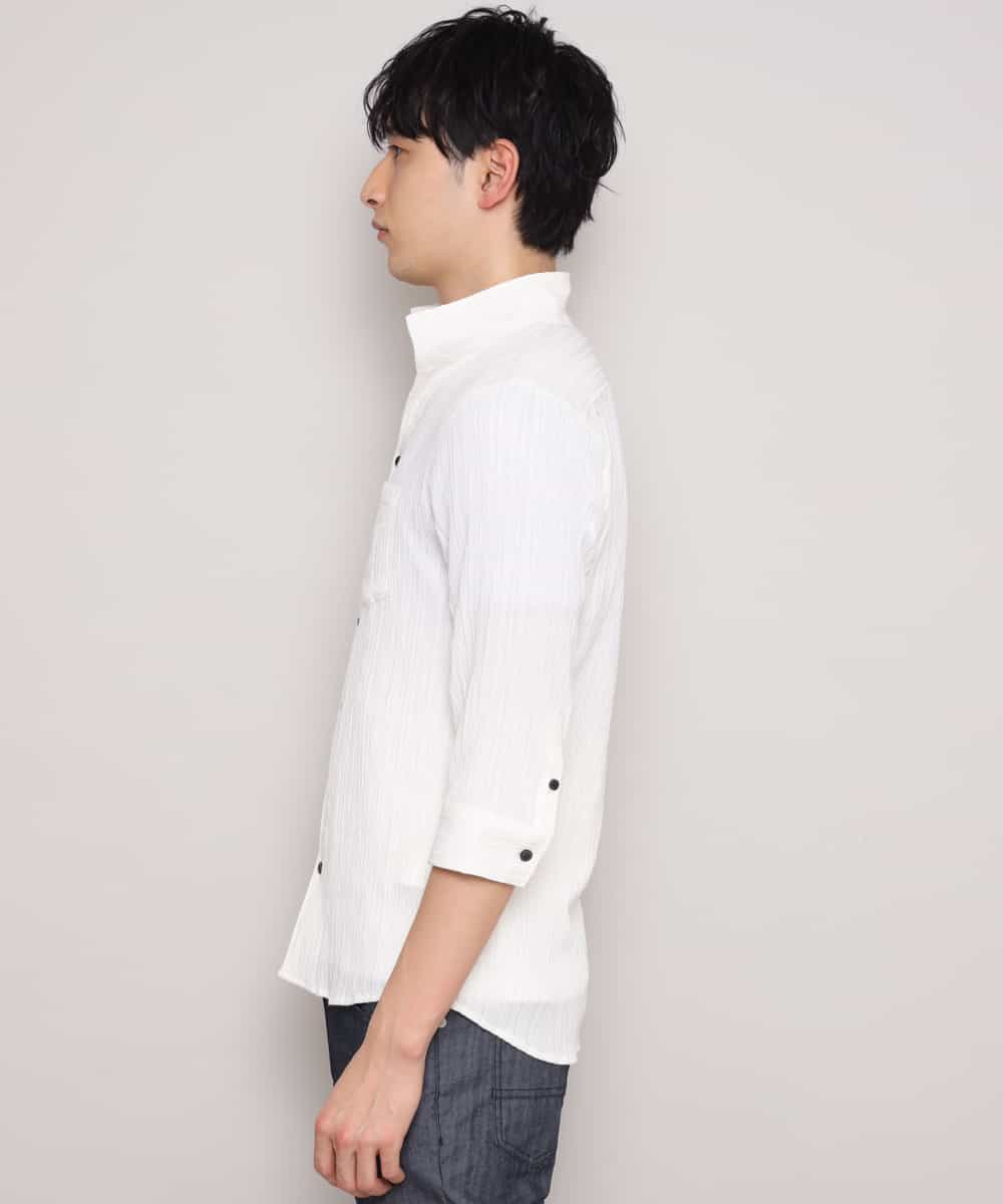 MKBHL25110 MK MICHEL KLEIN HOMME(MKミッシェルクランオム) シャツ／ウェイビータック ホワイト