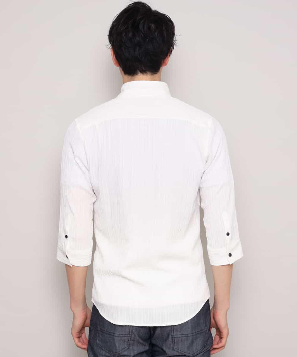 MKBHL25110 MK MICHEL KLEIN HOMME(MKミッシェルクランオム) シャツ／ウェイビータック ホワイト