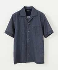 MKBHM66110 MK MICHEL KLEIN HOMME(MKミッシェルクランオム) エアトリコットシャツ ブルー