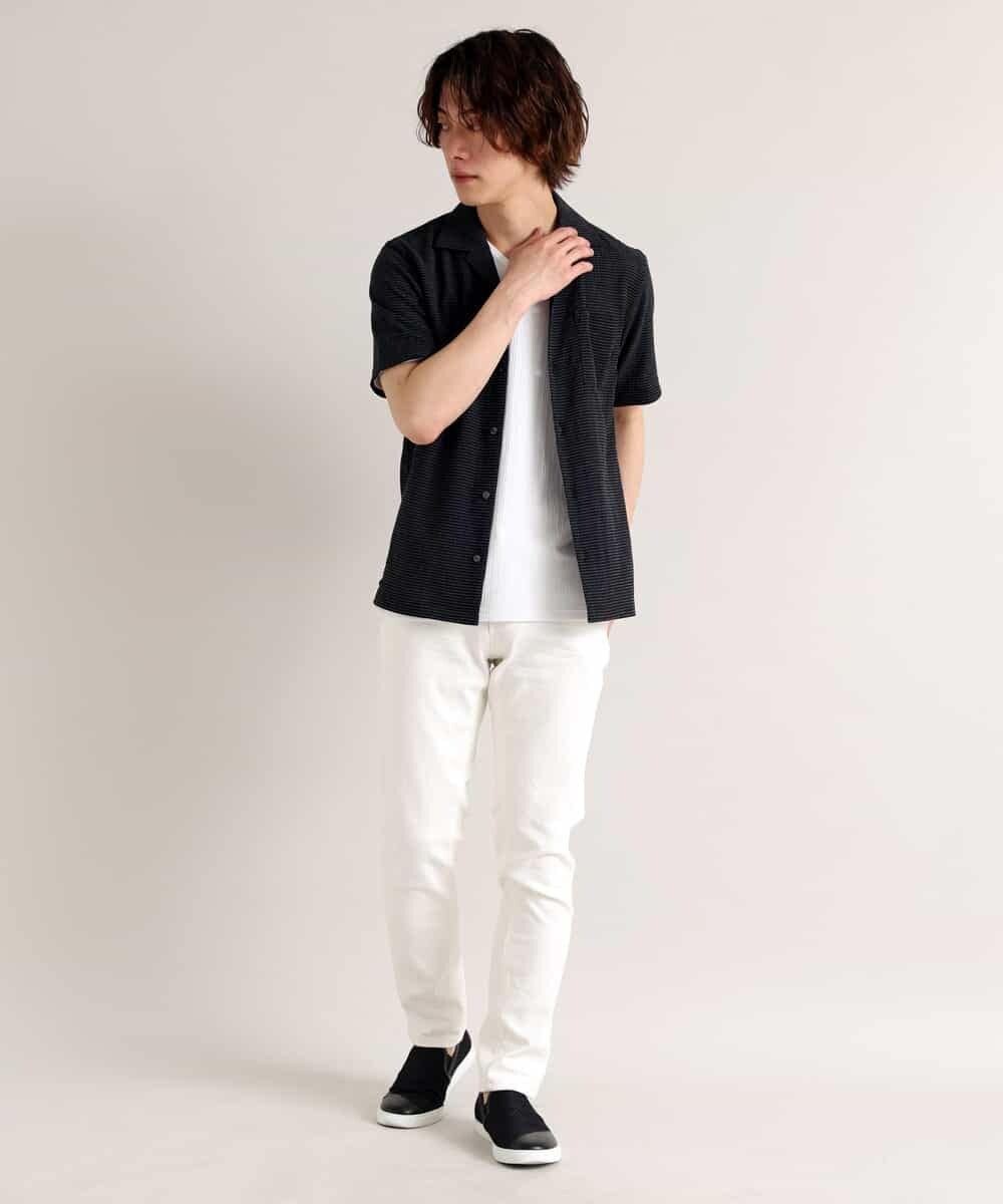 MKBHM66110 MK MICHEL KLEIN HOMME(MKミッシェルクランオム) エアトリコットシャツ ブラック