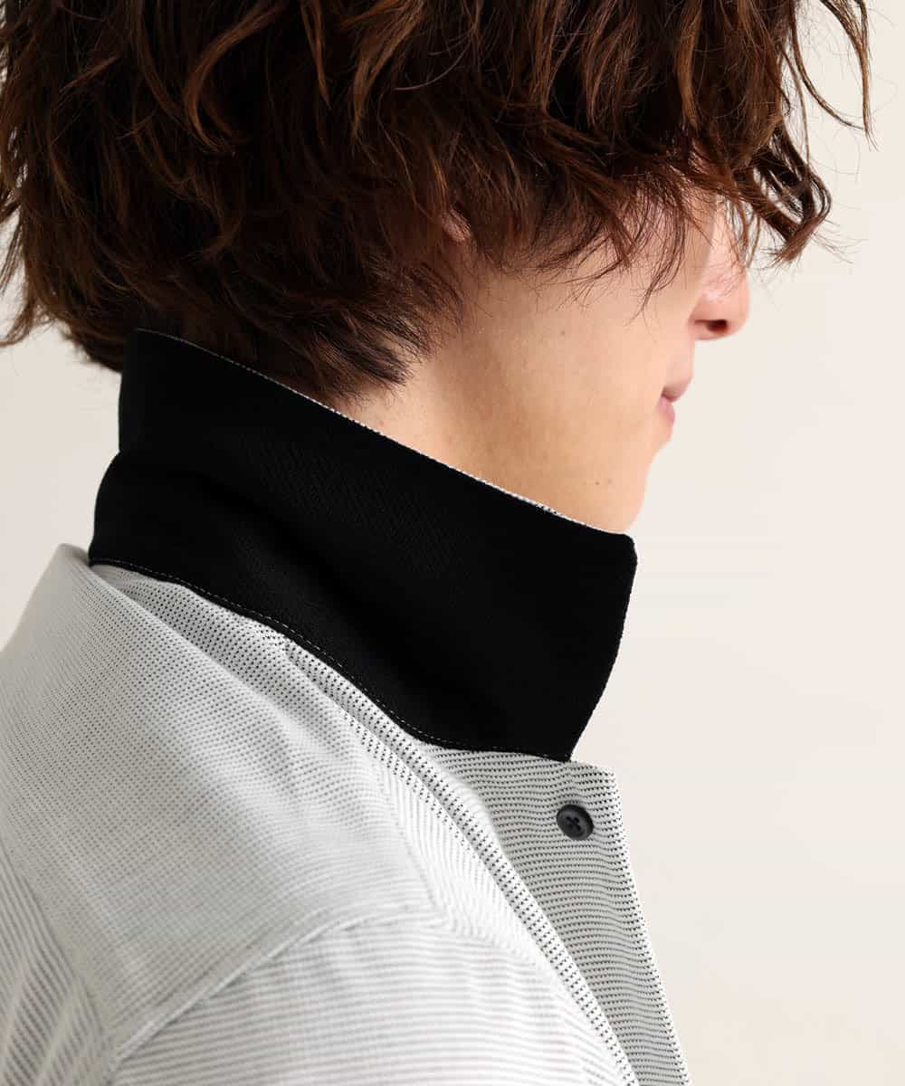 MKBHO31090 MK MICHEL KLEIN HOMME(MKミッシェルクランオム) 【涼シャツ/快適/速乾】ライトリーカノコ ホワイト