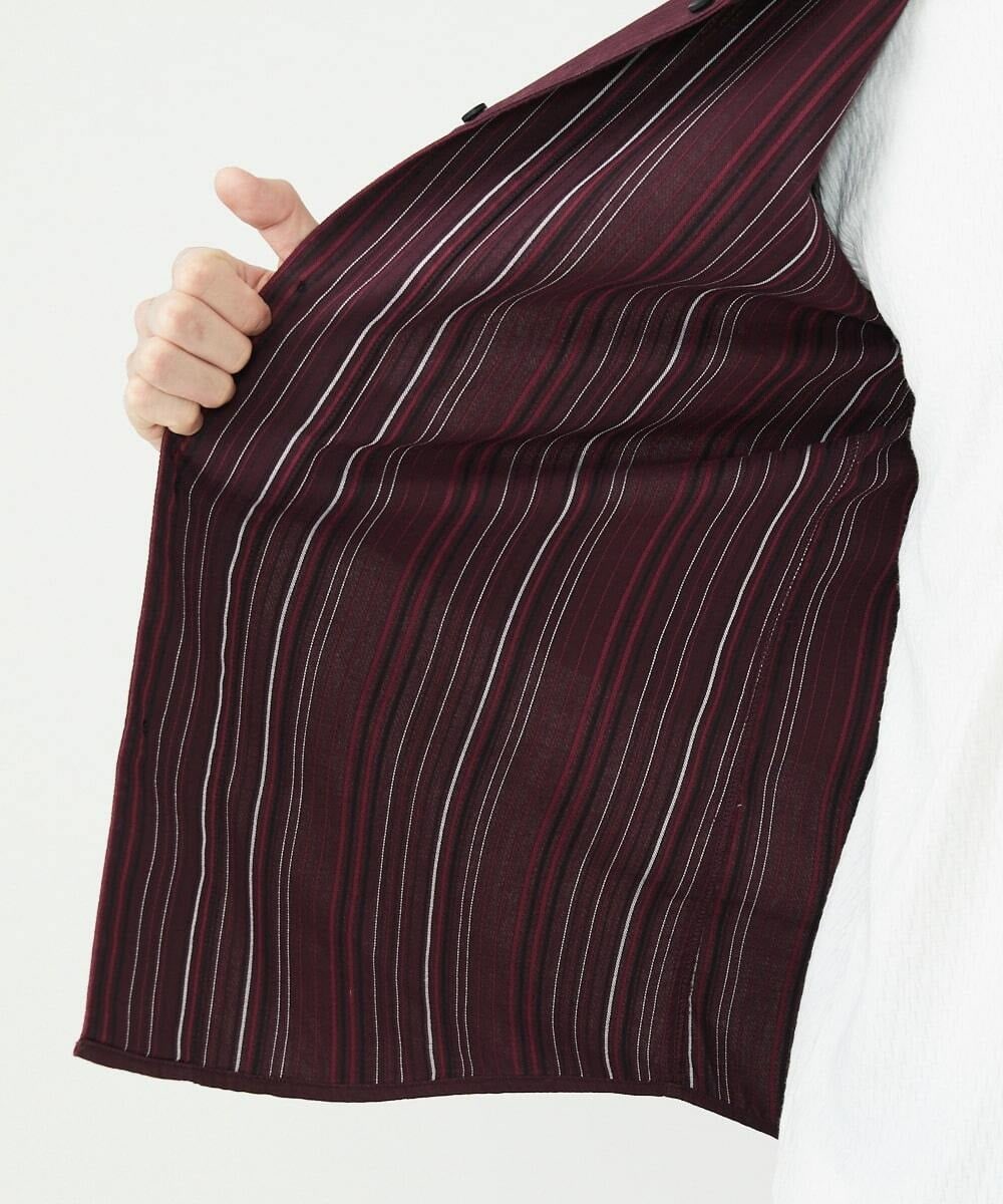 MKBHS52120 MK MICHEL KLEIN HOMME(MKミッシェルクランオム) リバーストライプシャツ パープル(77)