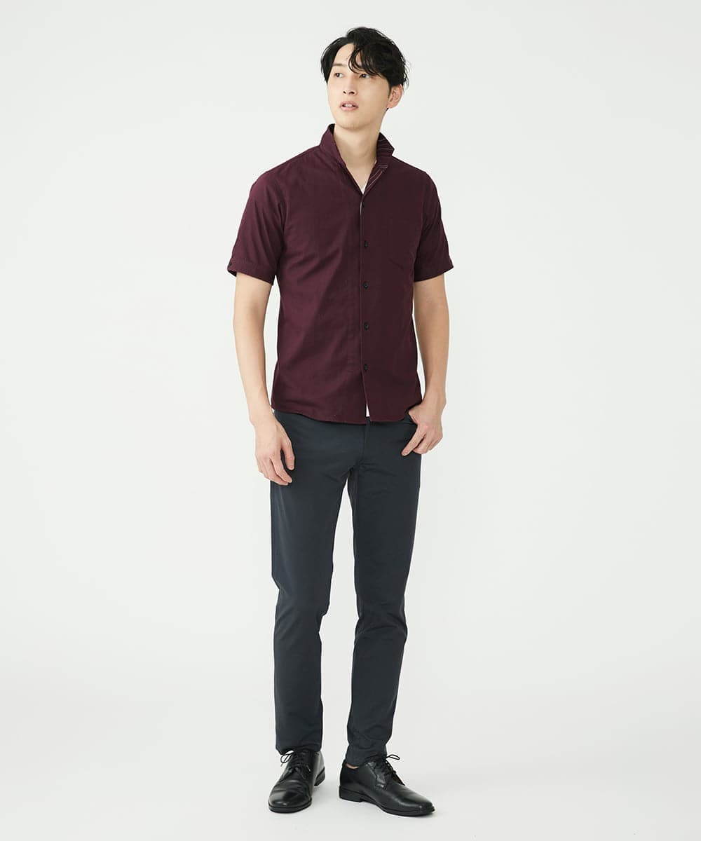 MKBHS52120 MK MICHEL KLEIN HOMME(MKミッシェルクランオム) リバーストライプシャツ パープル(77)