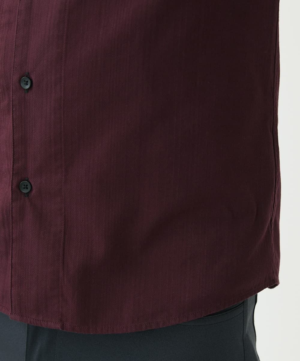MKBHS52120 MK MICHEL KLEIN HOMME(MKミッシェルクランオム) リバーストライプシャツ パープル(77)