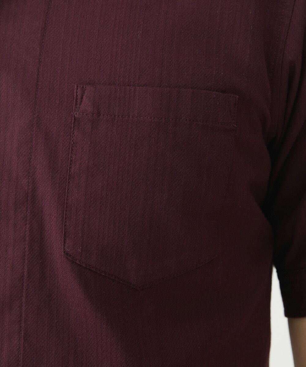 MKBHS52120 MK MICHEL KLEIN HOMME(MKミッシェルクランオム) リバーストライプシャツ パープル(77)