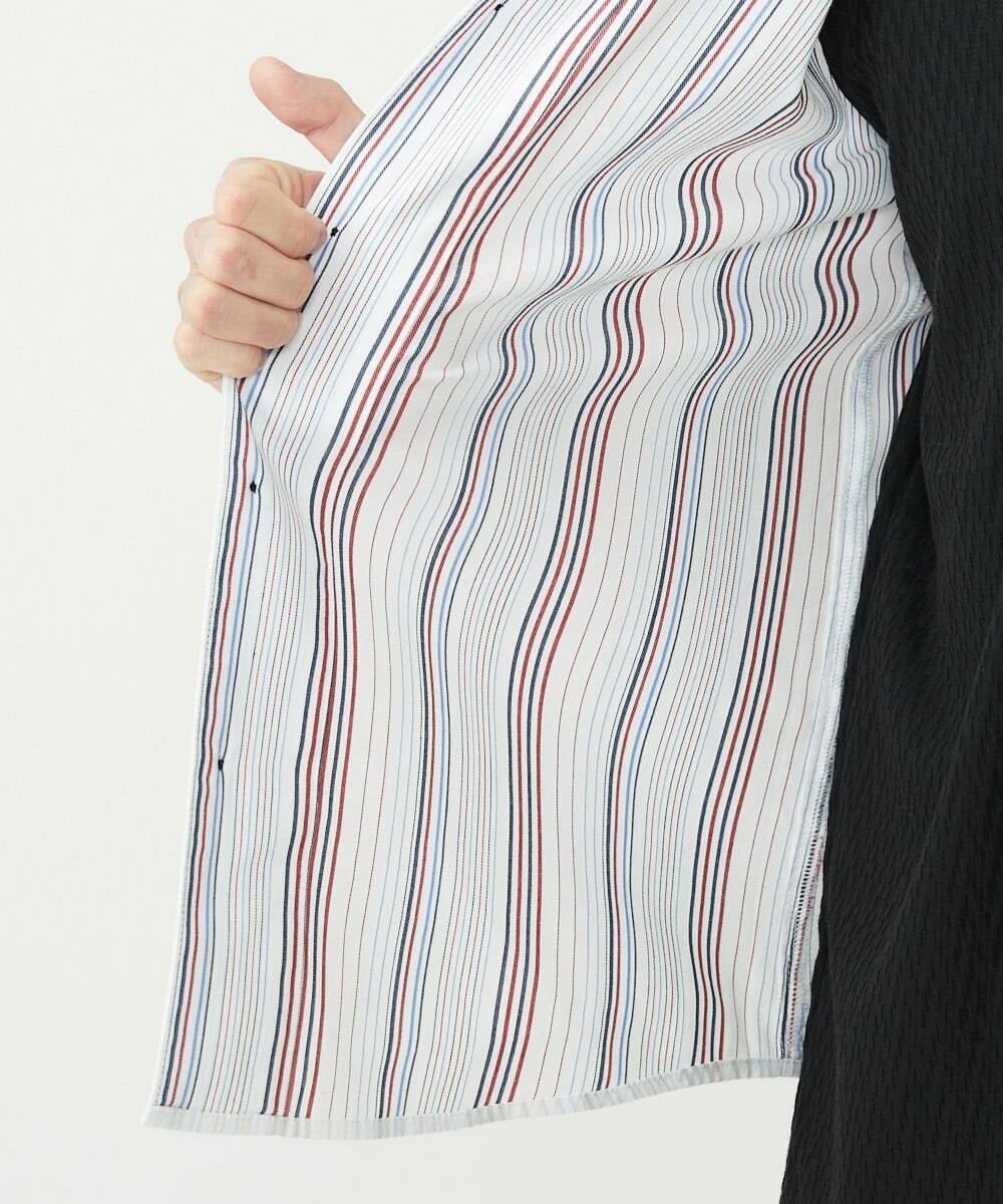 MKBHS52120 MK MICHEL KLEIN HOMME(MKミッシェルクランオム) リバーストライプシャツ ホワイト(90)