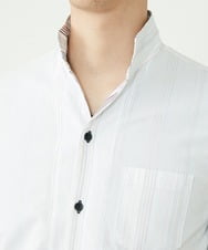 MKBHS52120 MK MICHEL KLEIN HOMME(MKミッシェルクランオム) リバーストライプシャツ ホワイト(90)