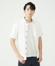 MKBHS58120 MK MICHEL KLEIN HOMME(MKミッシェルクランオム) 【滑らかで上品な表情】スムースシャツ  ホワイト(90)