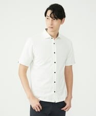 MKBHS58120 MK MICHEL KLEIN HOMME(MKミッシェルクランオム) 【滑らかで上品な表情】スムースシャツ  ホワイト(90)