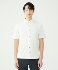 MKBHS58120 MK MICHEL KLEIN HOMME(MKミッシェルクランオム) 【滑らかで上品な表情】スムースシャツ  ホワイト(90)