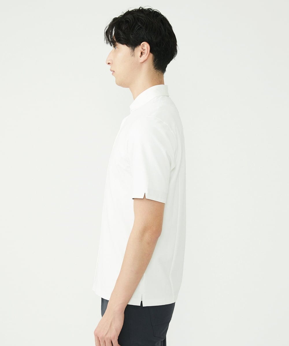 MKBHS58120 MK MICHEL KLEIN HOMME(MKミッシェルクランオム) 【滑らかで上品な表情】スムースシャツ  ホワイト(90)