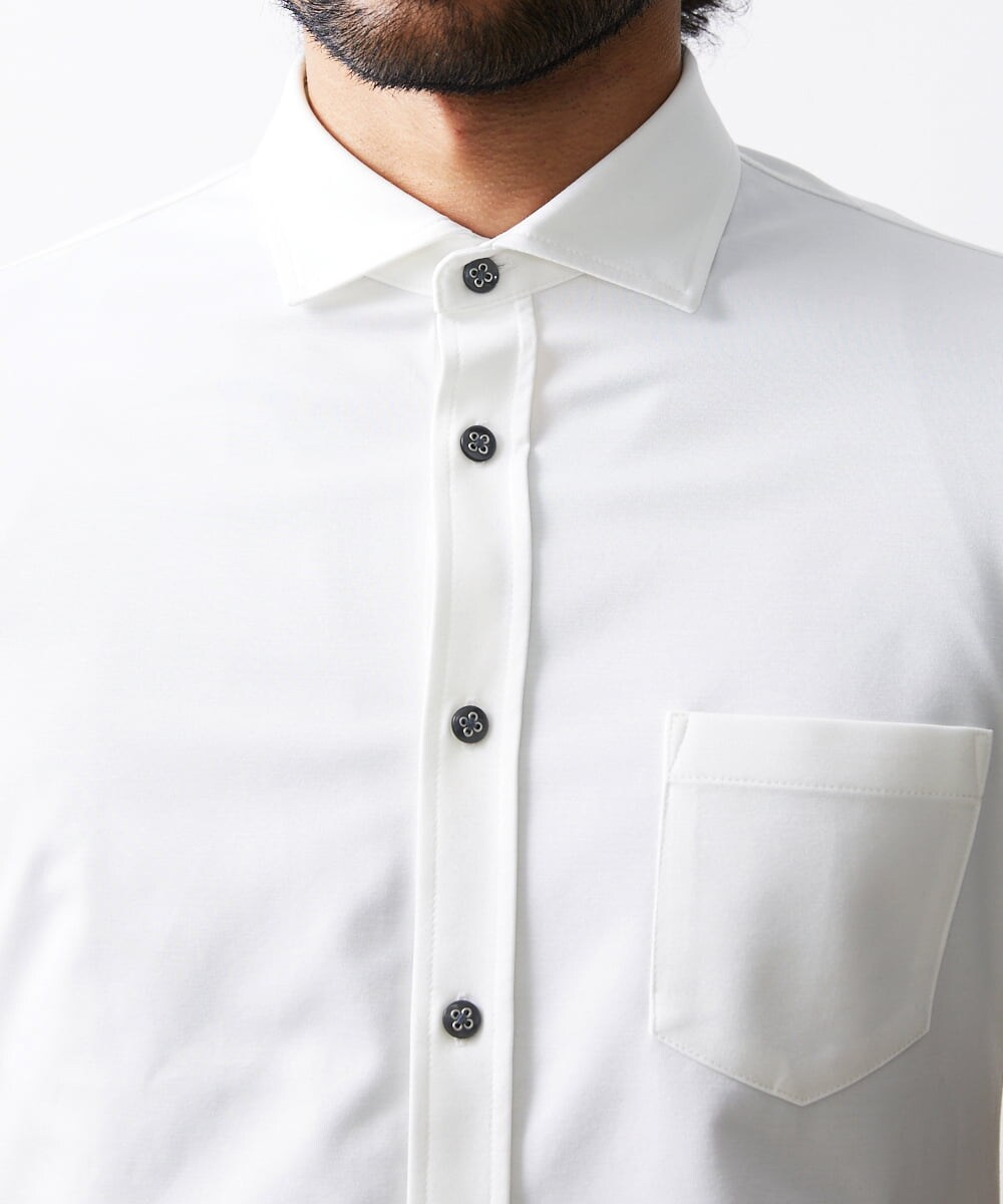 MKBHS77140 MK MICHEL KLEIN HOMME(MKミッシェルクランオム) ソロテックスシャツ ホワイト(90)