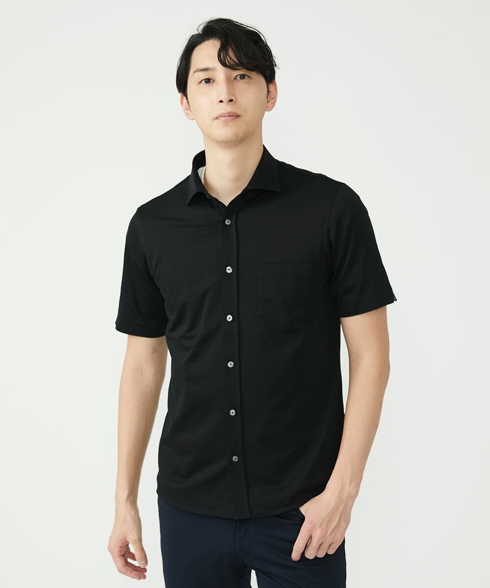 MKBHS77140 MK MICHEL KLEIN HOMME(MKミッシェルクランオム) ソロテックスシャツ ブラック(94)