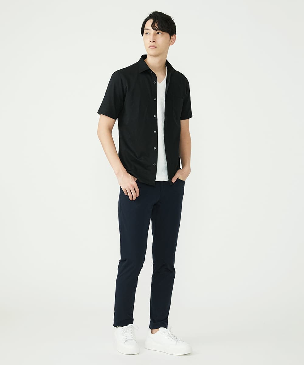 MKBHS77140 MK MICHEL KLEIN HOMME(MKミッシェルクランオム) ソロテックスシャツ ブラック(94)