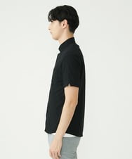 MKBHU11090 MK MICHEL KLEIN HOMME(MKミッシェルクランオム) シンプルベーシックシャツ / TR素材前空きデザイン ブラック(94)