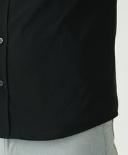 MKBHU11090 MK MICHEL KLEIN HOMME(MKミッシェルクランオム) シンプルベーシックシャツ / TR素材前空きデザイン ブラック(94)