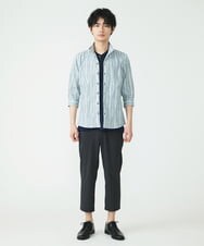 MKBHU22150 MK MICHEL KLEIN HOMME(MKミッシェルクランオム) ストライプスタンドタックシャツ ネイビー(57)