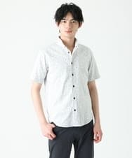 MKBHU41120 MK MICHEL KLEIN HOMME(MKミッシェルクランオム) アニマルジャガードシャツ ライトグレー(91)