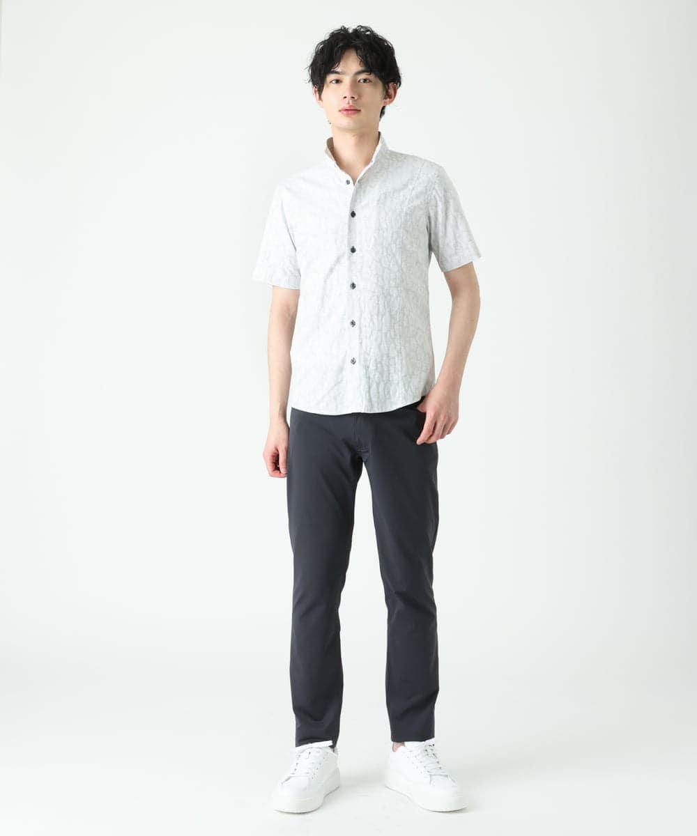 MKBHU41120 MK MICHEL KLEIN HOMME(MKミッシェルクランオム) アニマルジャガードシャツ ライトグレー(91)