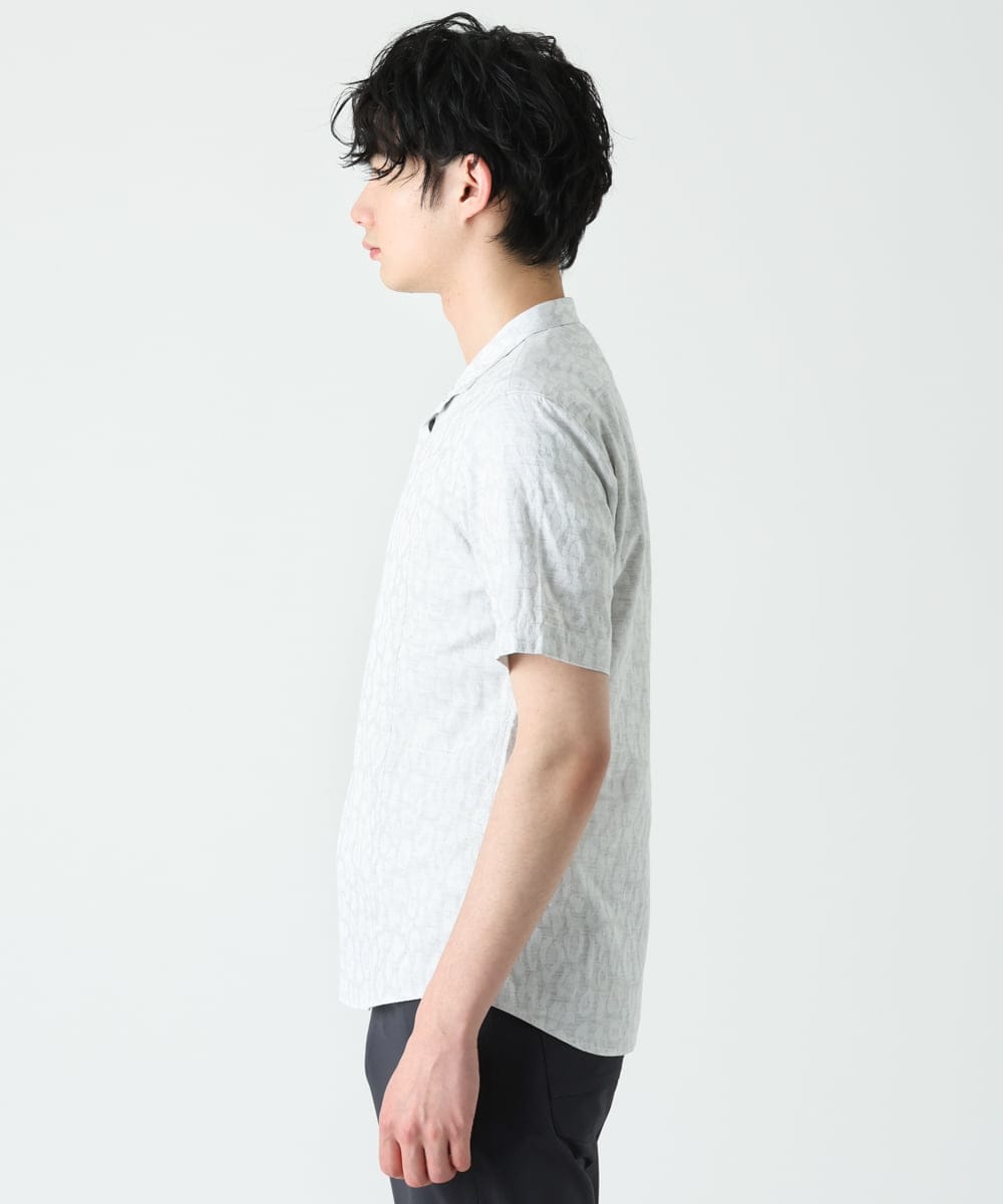 MKBHU41120 MK MICHEL KLEIN HOMME(MKミッシェルクランオム) アニマルジャガードシャツ ライトグレー(91)