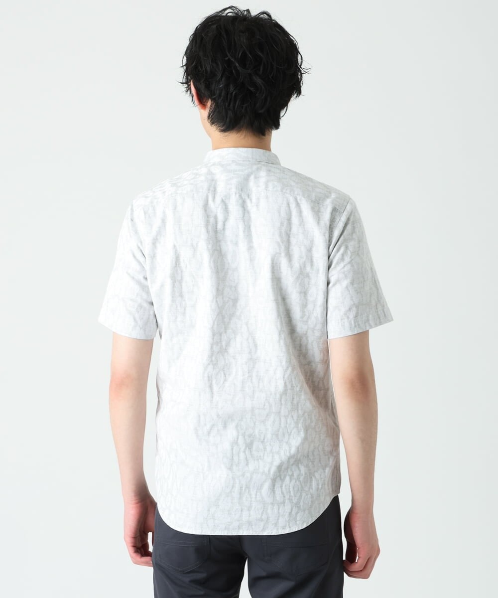 MKBHU41120 MK MICHEL KLEIN HOMME(MKミッシェルクランオム) アニマルジャガードシャツ ライトグレー(91)