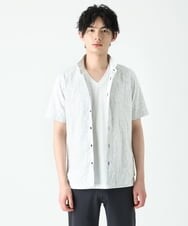 MKBHU41120 MK MICHEL KLEIN HOMME(MKミッシェルクランオム) アニマルジャガードシャツ ライトグレー(91)