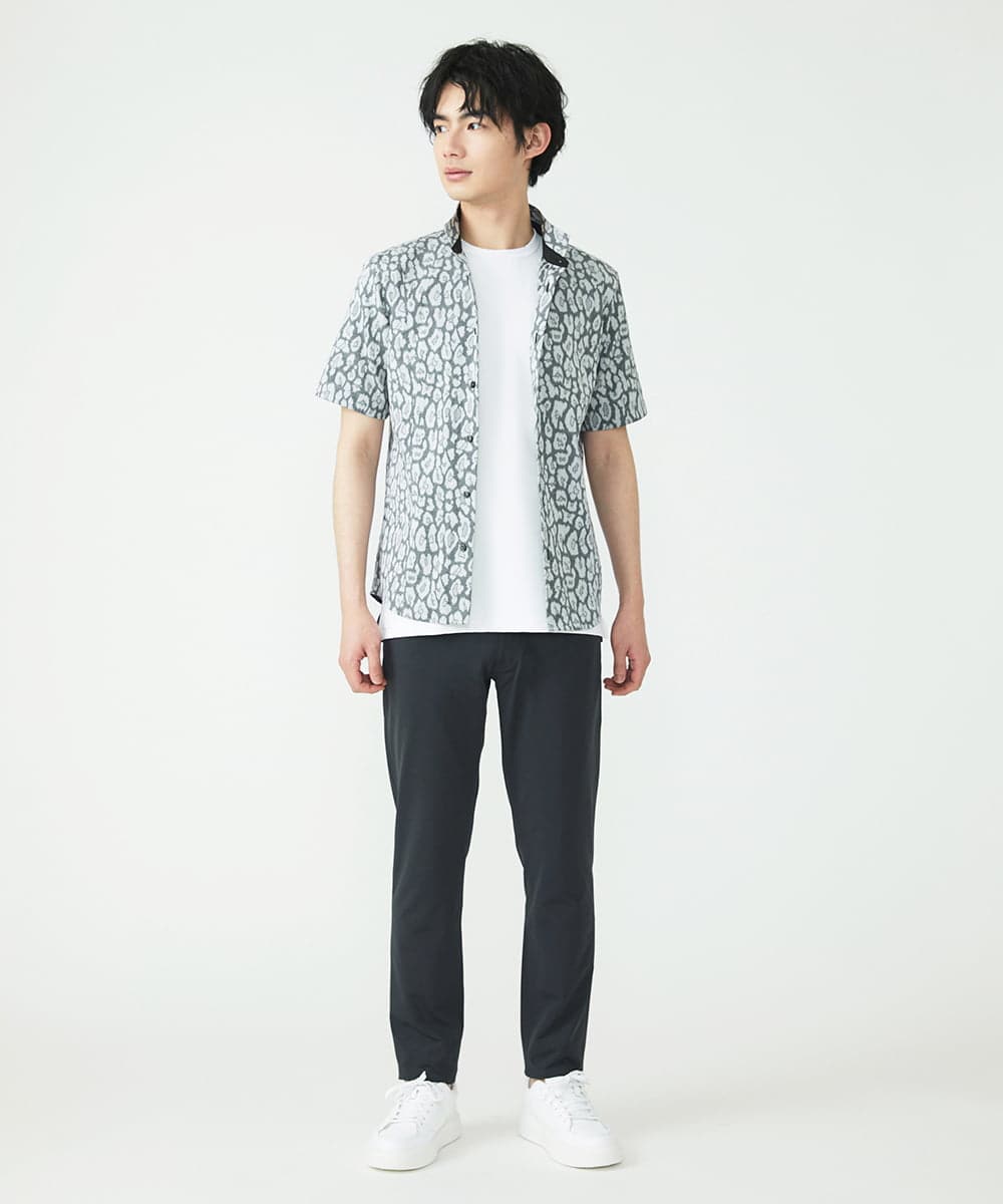 MKBHU41120 MK MICHEL KLEIN HOMME(MKミッシェルクランオム) アニマルジャガードシャツ ダークグレー(93)