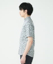 MKBHU41120 MK MICHEL KLEIN HOMME(MKミッシェルクランオム) アニマルジャガードシャツ ダークグレー(93)
