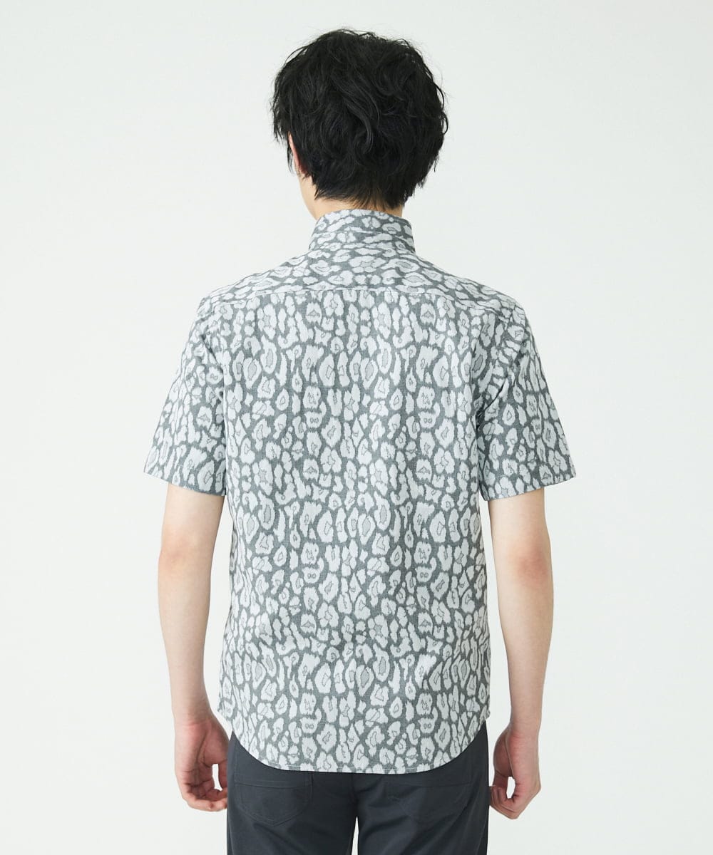 MKBHU41120 MK MICHEL KLEIN HOMME(MKミッシェルクランオム) アニマルジャガードシャツ ダークグレー(93)