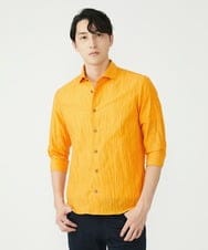MKBHU74130 MK MICHEL KLEIN HOMME(MKミッシェルクランオム) リネンスタンドシャツ オレンジ(15)