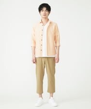 MKBHU74130 MK MICHEL KLEIN HOMME(MKミッシェルクランオム) リネンスタンドシャツ オレンジ(15)