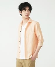 MKBHU74130 MK MICHEL KLEIN HOMME(MKミッシェルクランオム) リネンスタンドシャツ イエロー(24)