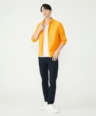 MKBHU74130 MK MICHEL KLEIN HOMME(MKミッシェルクランオム) リネンスタンドシャツ イエロー(24)