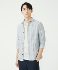 MKBHU74130 MK MICHEL KLEIN HOMME(MKミッシェルクランオム) リネンスタンドシャツ ホワイト(90)