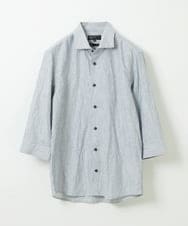 MKBHU74130 MK MICHEL KLEIN HOMME(MKミッシェルクランオム) リネンスタンドシャツ ホワイト(90)