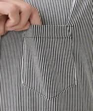 MKBHX31110 MK MICHEL KLEIN HOMME(MKミッシェルクランオム) 【大きいサイズあり】七分袖シャツ/ペンシルストライプジャージ ライトグレー