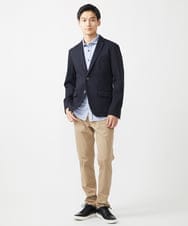 MKBHX34100 MK MICHEL KLEIN HOMME(MKミッシェルクランオム) 【大きいサイズあり】半袖シャツ/ミストワッシャーカノコ ブルー