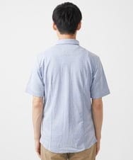 MKBHX34100 MK MICHEL KLEIN HOMME(MKミッシェルクランオム) 【大きいサイズあり】半袖シャツ/ミストワッシャーカノコ ブルー