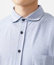 MKBHX34100 MK MICHEL KLEIN HOMME(MKミッシェルクランオム) 【大きいサイズあり】半袖シャツ/ミストワッシャーカノコ ブルー