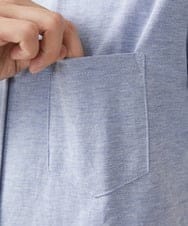 MKBHX34100 MK MICHEL KLEIN HOMME(MKミッシェルクランオム) 【大きいサイズあり】半袖シャツ/ミストワッシャーカノコ ブルー