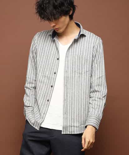 MKBIG50130 MK MICHEL KLEIN homme シャツ(ランダムストライプラッセル)