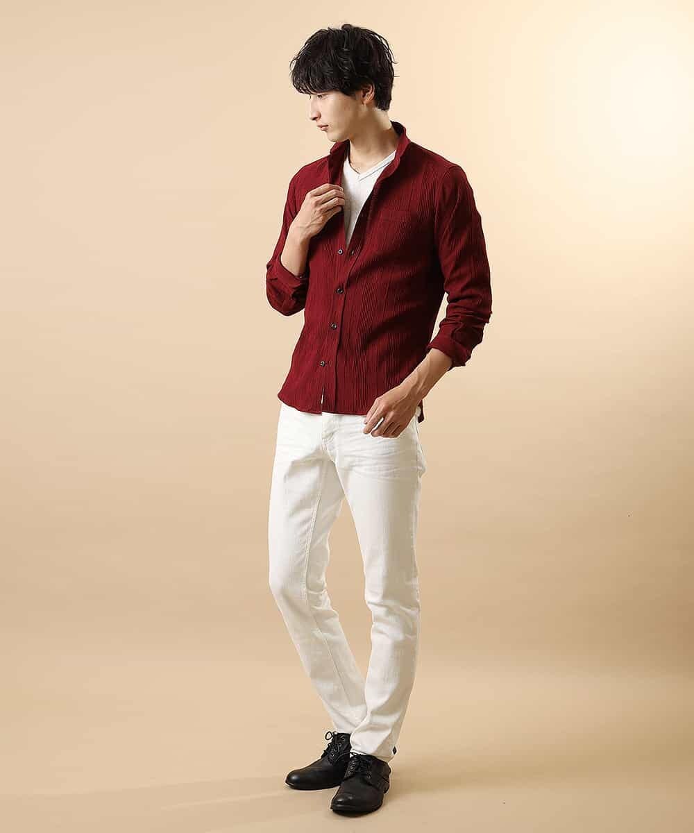 MKBIL27110 MK MICHEL KLEIN HOMME(MKミッシェルクランオム) 秋シャツ／ボイルグレンチェック パープル
