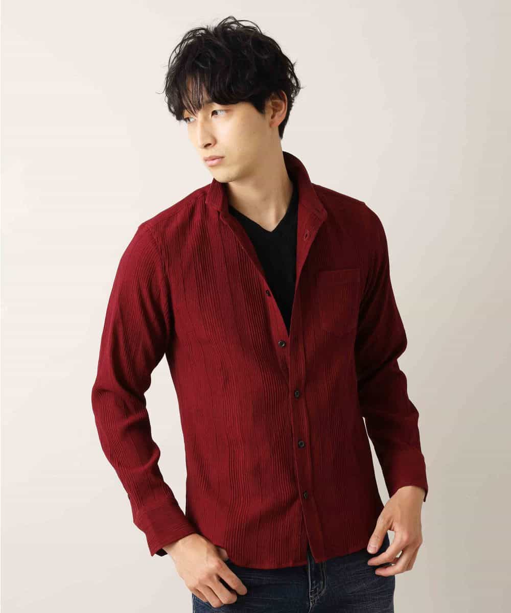 MKBIL27110 MK MICHEL KLEIN HOMME(MKミッシェルクランオム) 秋シャツ／ボイルグレンチェック パープル