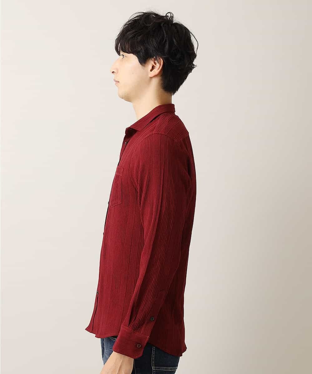MKBIL27110 MK MICHEL KLEIN HOMME(MKミッシェルクランオム) 秋シャツ／ボイルグレンチェック パープル