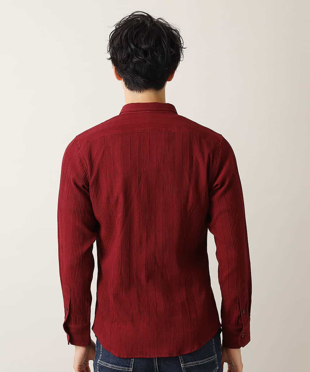 MKBIL27110 MK MICHEL KLEIN HOMME(MKミッシェルクランオム) 秋シャツ／ボイルグレンチェック パープル