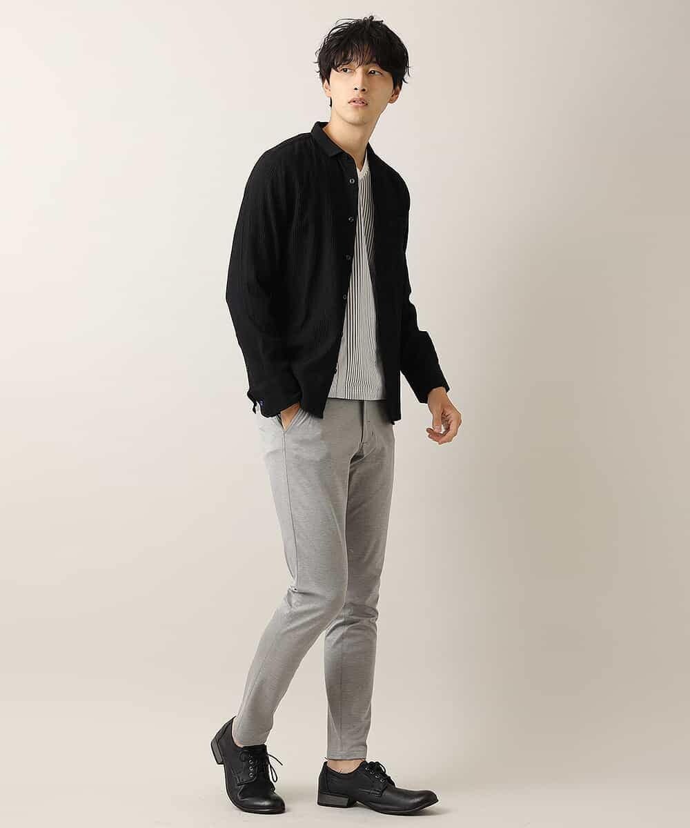 MKBIL27110 MK MICHEL KLEIN HOMME(MKミッシェルクランオム) 秋シャツ／ボイルグレンチェック ブラック