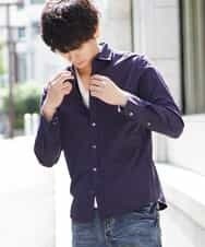 MKBJG18110 MK MICHEL KLEIN HOMME(MKミッシェルクランオム) シャツ（シルケットジャージ） ネイビー