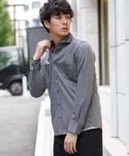 MKBJG18110 MK MICHEL KLEIN HOMME(MKミッシェルクランオム) シャツ（シルケットジャージ） ダークグレー